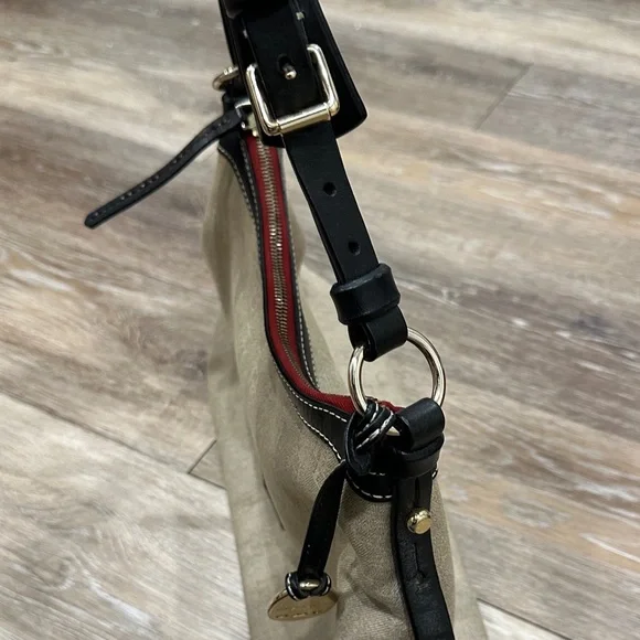 Dooney & Bourke Beige and Black Shoulder Bag - Picture 15 of 16